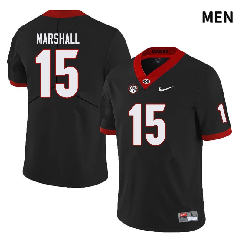 Georgia Bulldogs Men's Trezmen Marshall #15 Black Stitched College UGA Football Jersey 23DP015UV